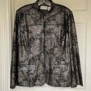 Size 14 silver and black jacket